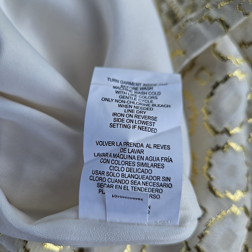 Rewind Gold Cream Sleeveless Dress - Picture 14 of 15